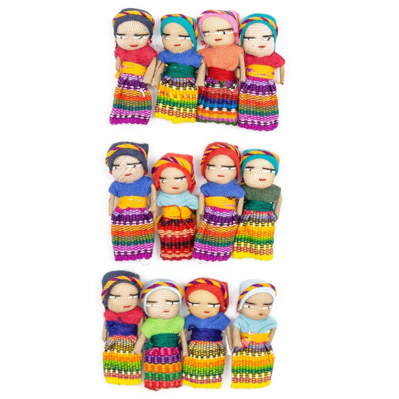 Guatemalan Worry Dolls - Set of 12