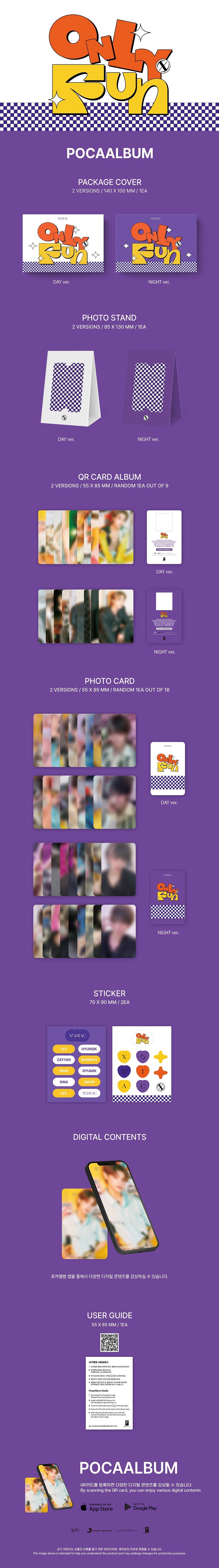 Xodiac 1st Single Album - Only Fun (Pocaalbum Ver.)