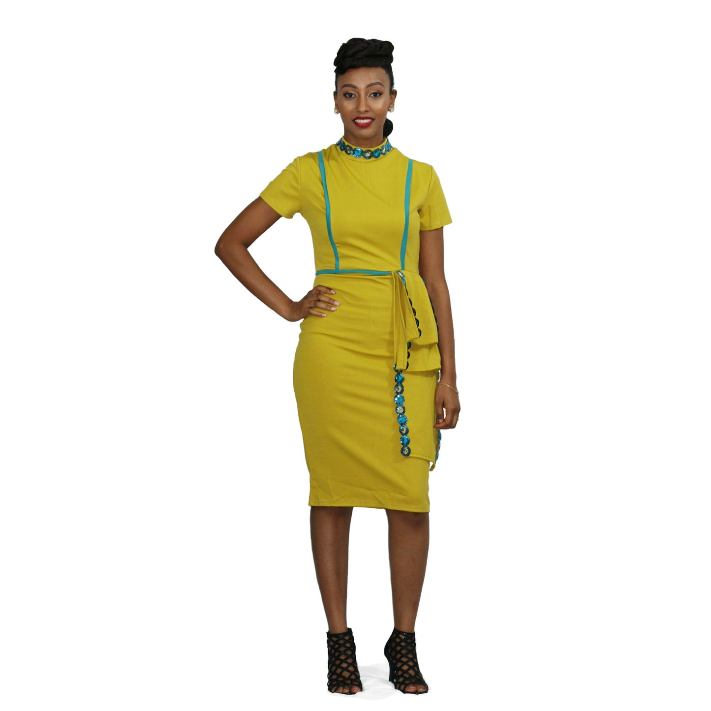 Dashiki Sequins Pencil Dress