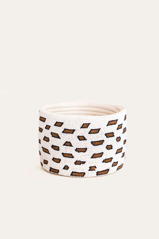 Beaded Leopard Bucket