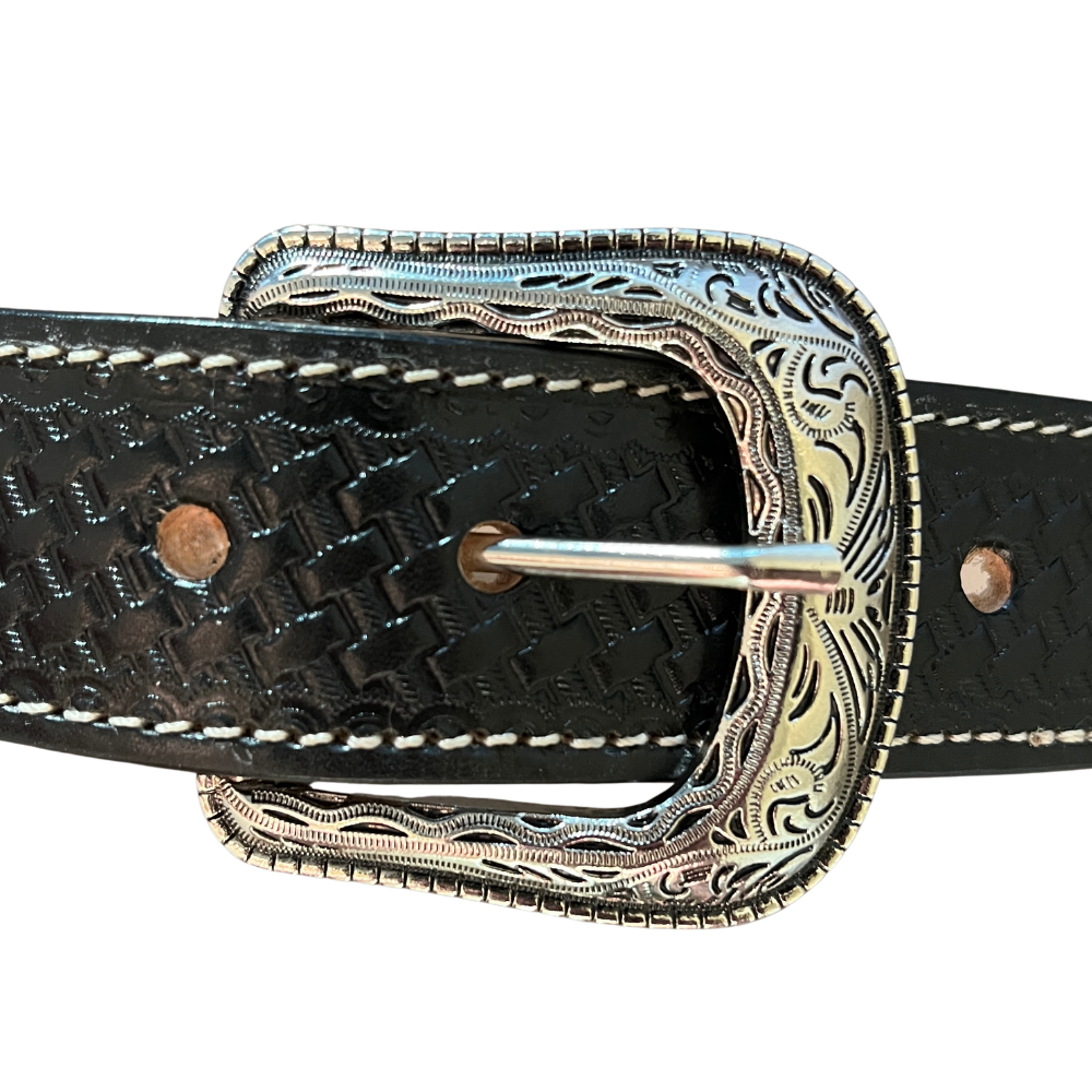 Turquoise Diamond Leather Cowboy Belt