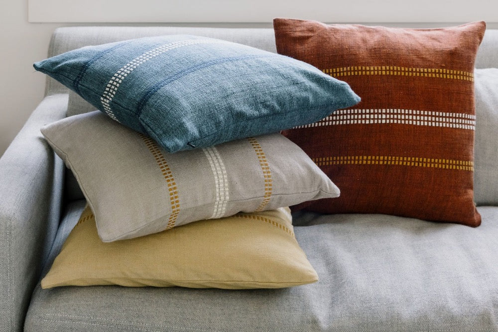 Zenach Handwoven Ethiopian Cotton Throw Pillow