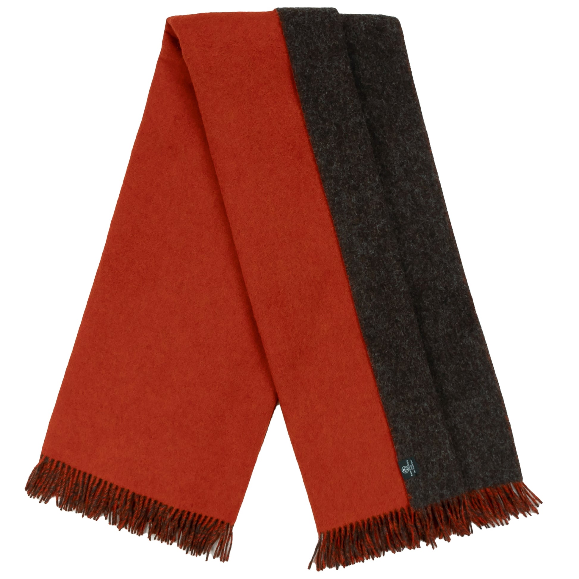 Highland Tweeds Reversible Double Cloth Throw (Orange/Brown) - Osadia Concept Store