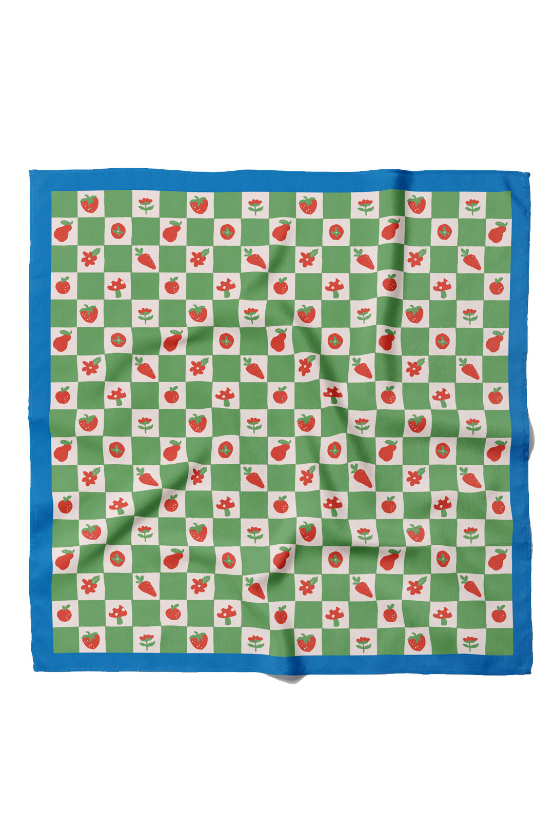 Green Checkers Cotton Bandana