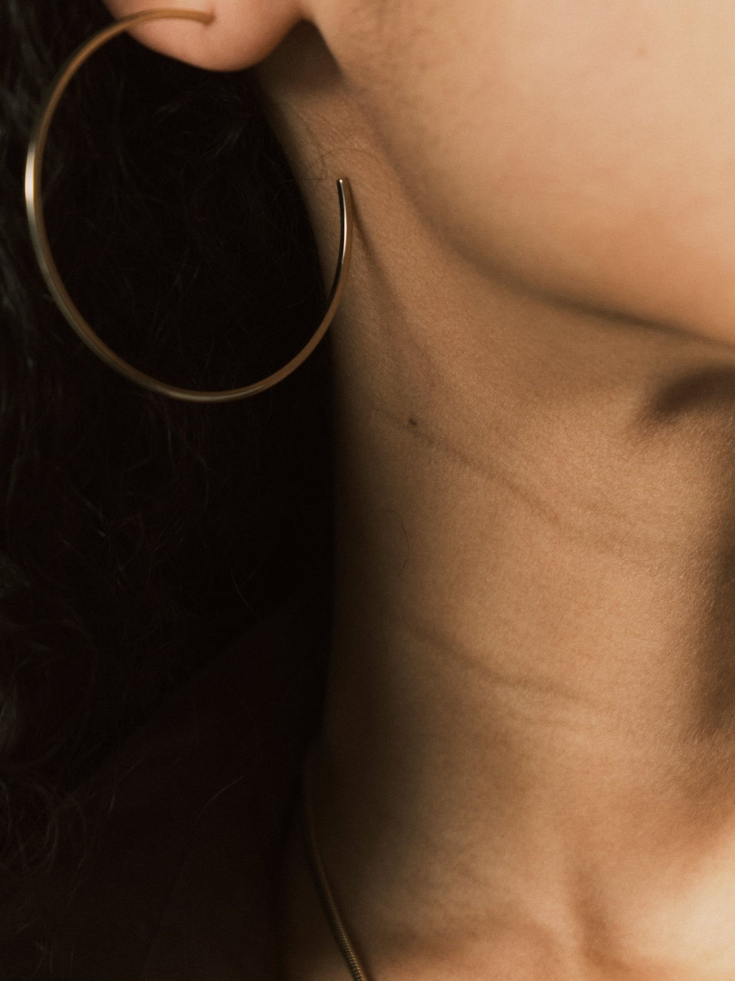 Maddie Large Thin Hoop Earrings