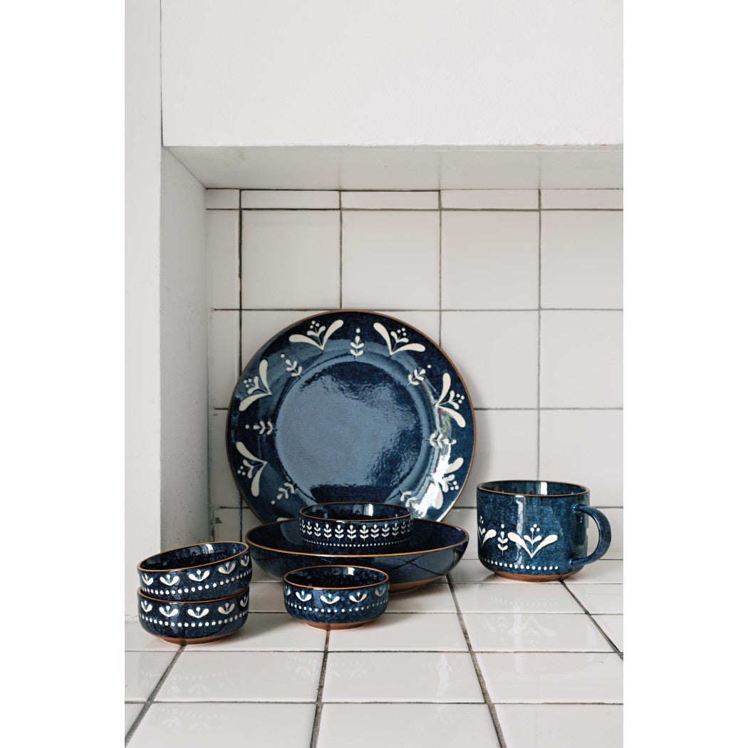 Set of 6 Nightbloom Serving Bowl 8 Inch