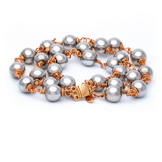 La Princesa Silver Hematite Bracelet | Magnetic Clasp