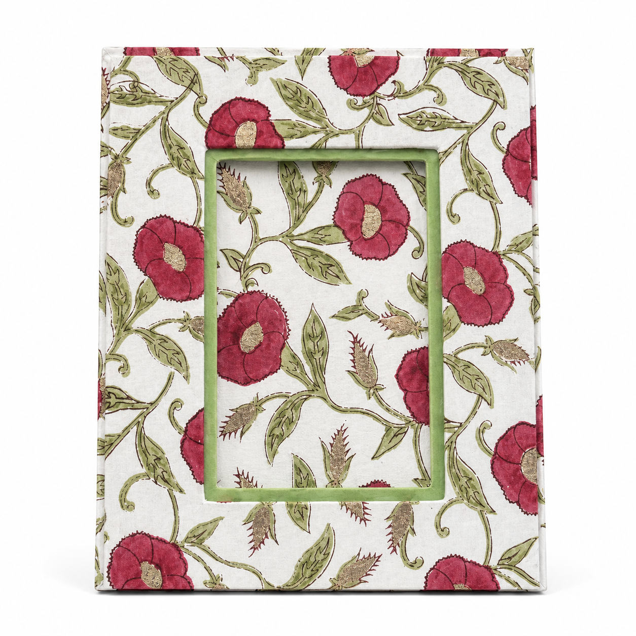 Large Block Print Photo Frame (5 x 7) - Ruby Pomegranate
