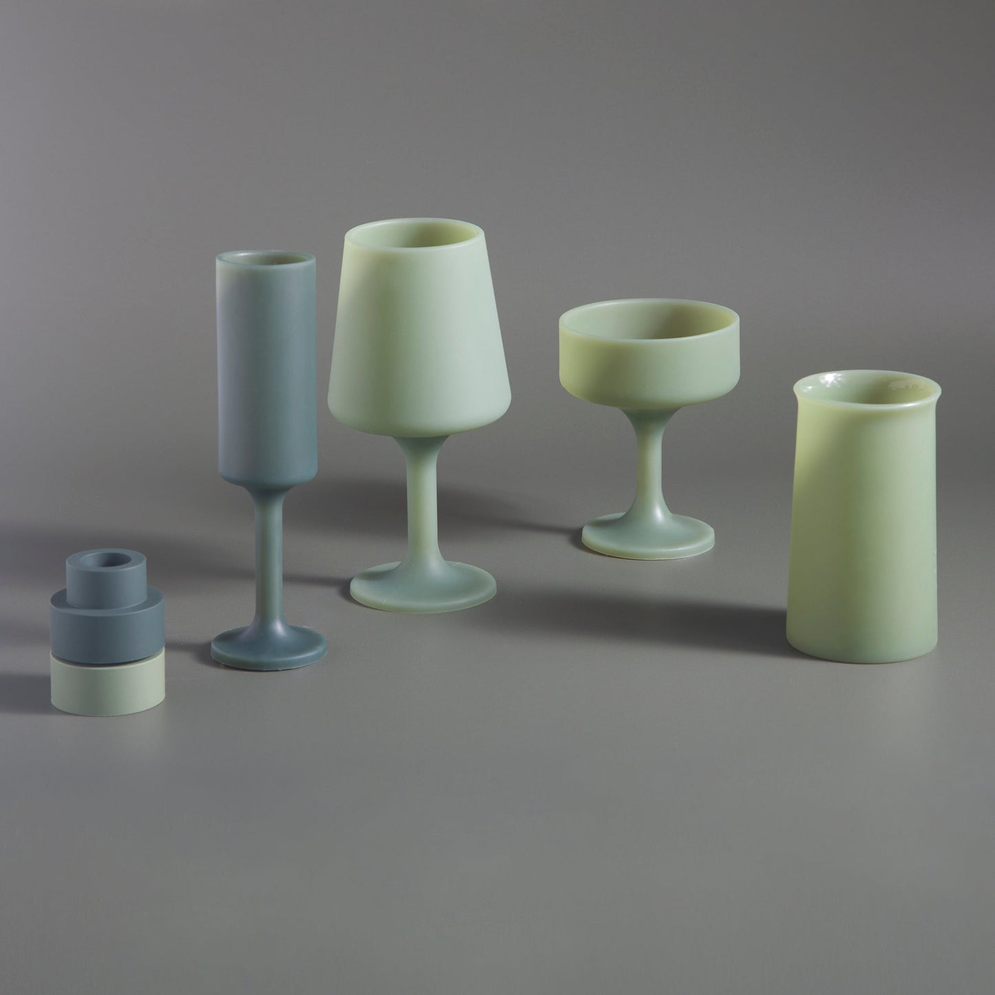 sage + olive | stegg | silicone unbreakable highball glasses