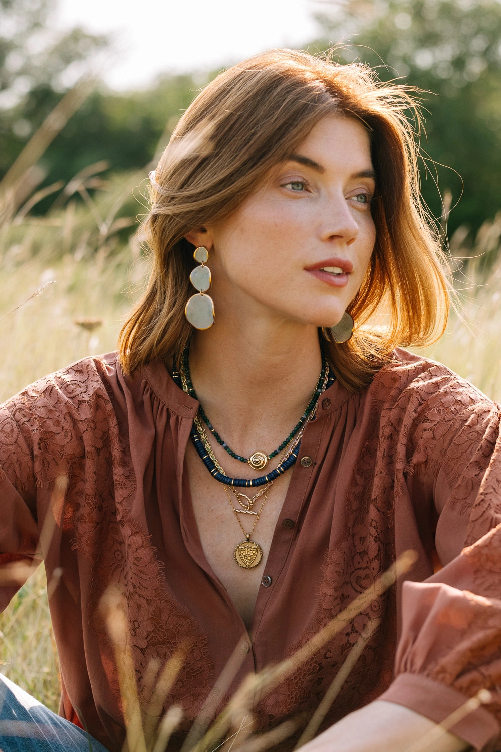 Stacked Spheres Earrings