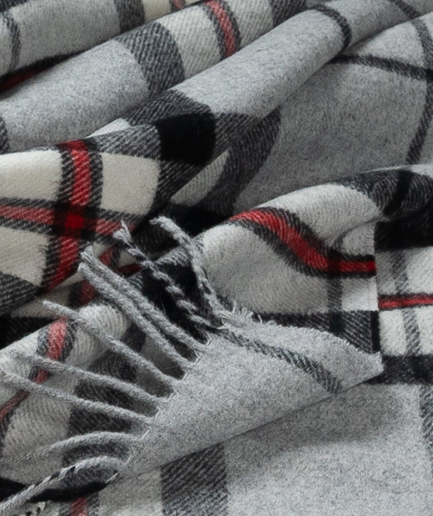 Prince of Scots Merino Wool Throw ~ Grey Thompson ~