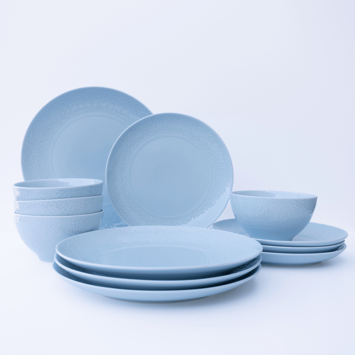 Lace 12-Piece Porcelain Dinnerware Set