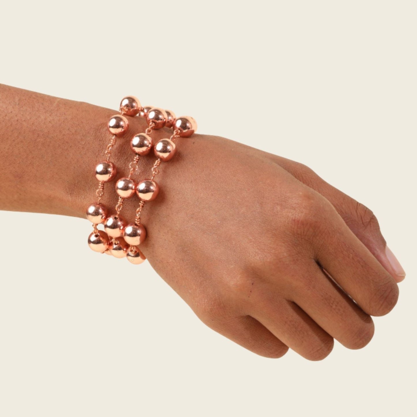 Rose Hematite 3-Strand Socialite Bracelet | Magnetic Clasp