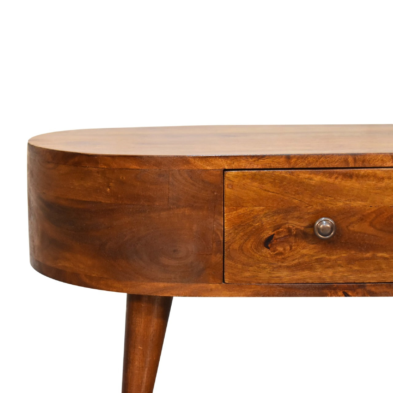 Solid Wood Mini Chestnut Rounded Coffee Table