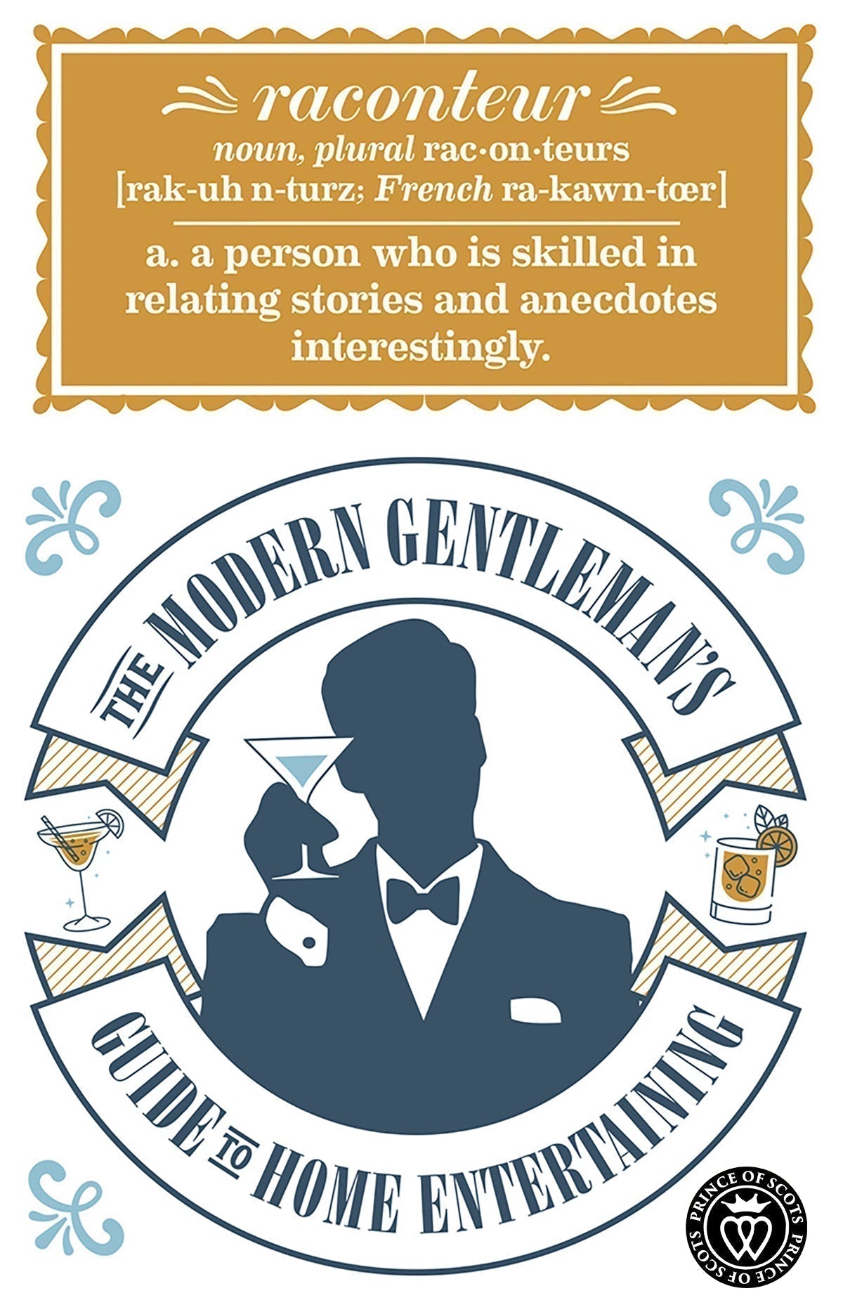 An Illustrated Guide for Cocktail Etiquette Tea Towel