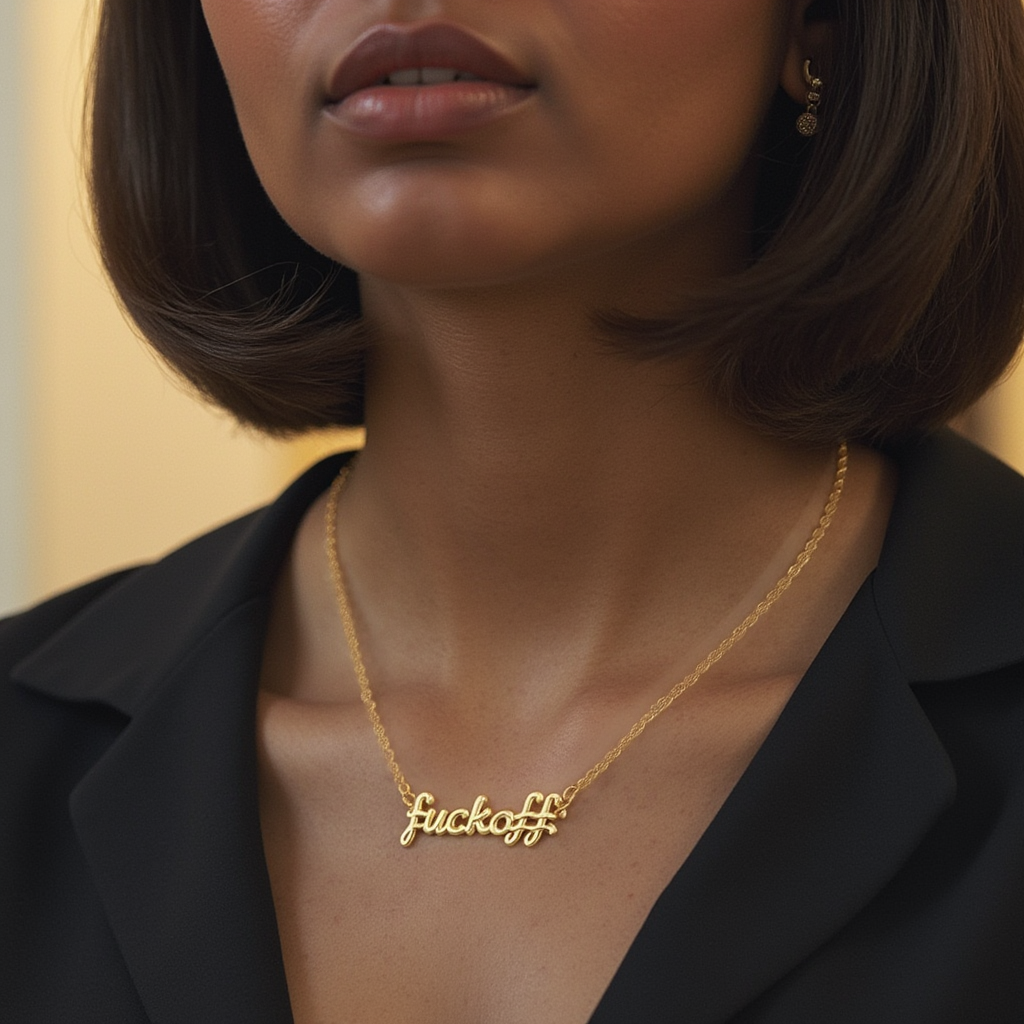 Fuck Off Necklace (Gold and Silver)