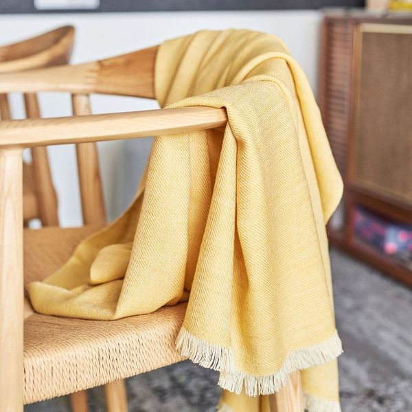 Dandelion Yellow Handloom Merino Throw - Osadia Concept Store