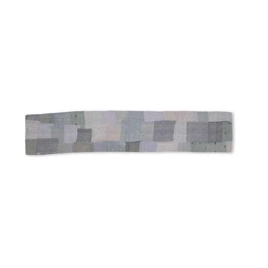Mosaic Fray Patch Vintage Kantha Table Runner - Hydrangea