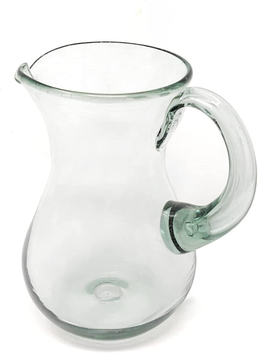 Mexican Hand Blown Glass Pitcher