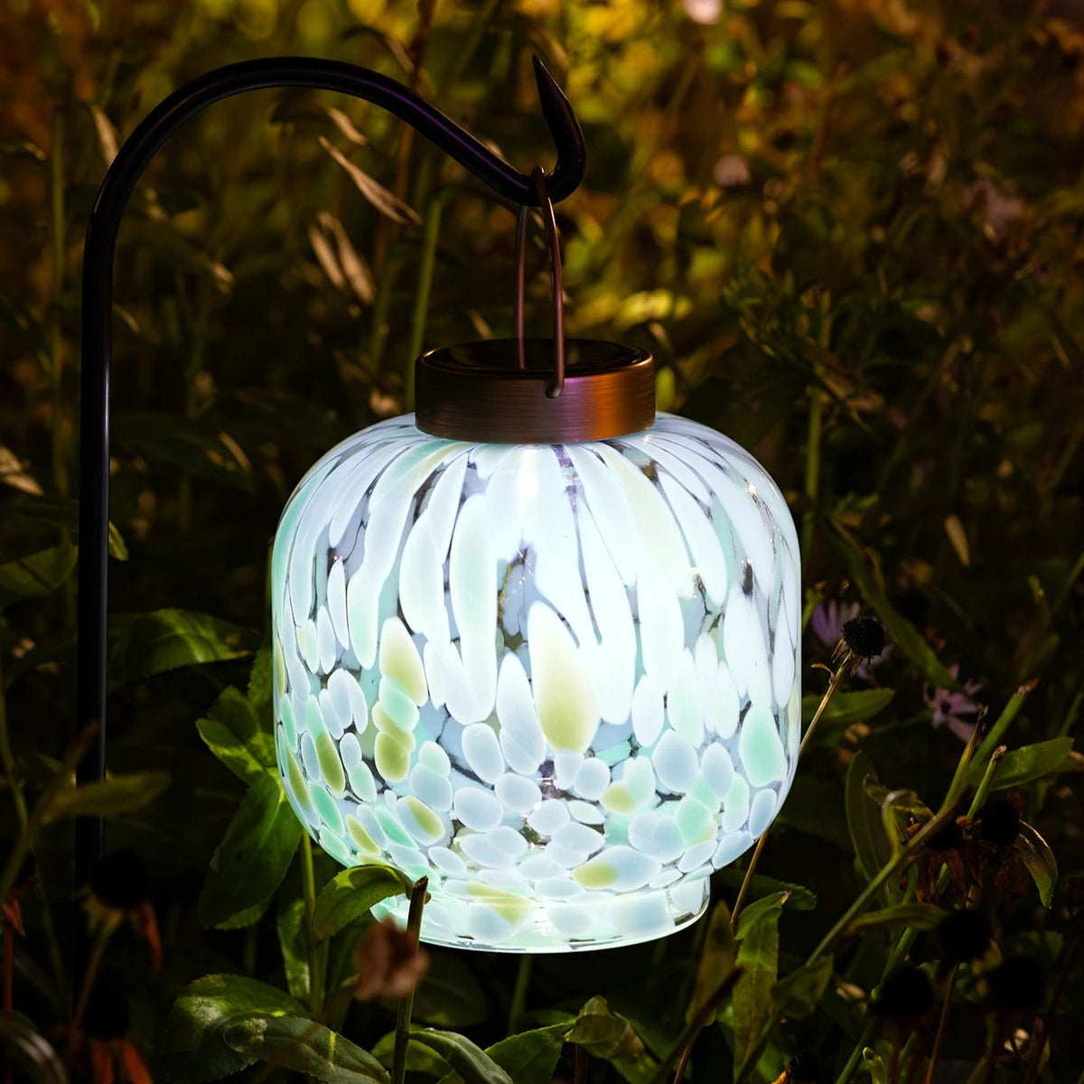 Cabin Solar Lantern 8" Handblown Glass