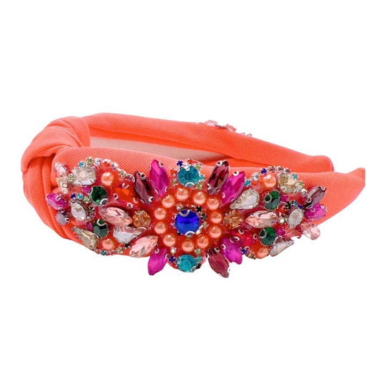 Stunning Gem Headband - Orange