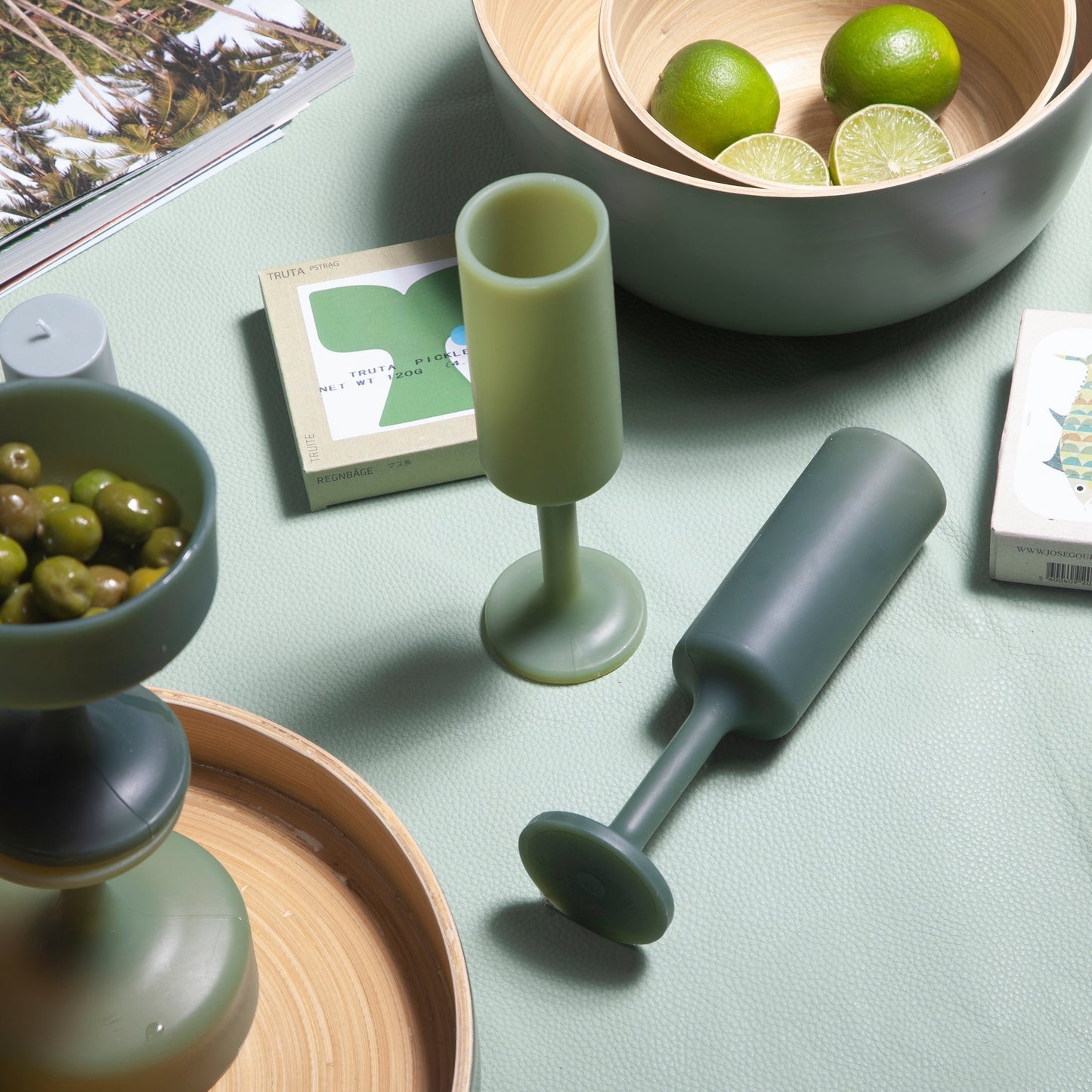 sage + olive | seff | silicone unbreakable champagne flute