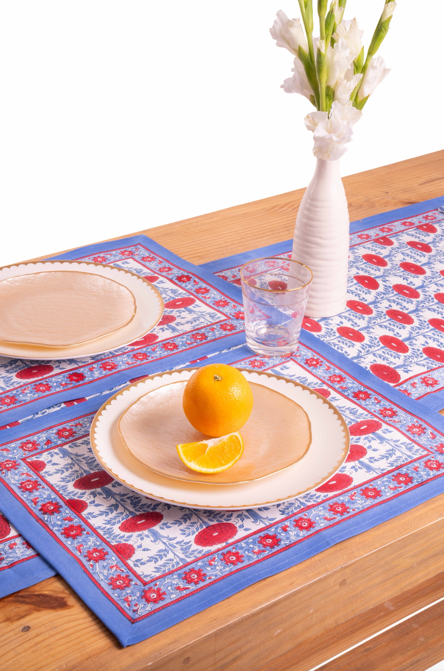 Araminta Blockprint Placemat, Set of 2
