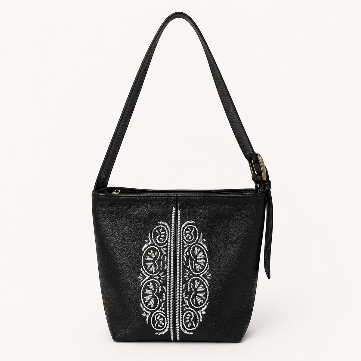 Zahra Leather Bucket Tote