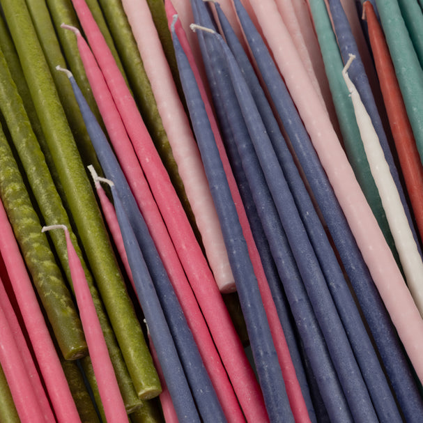 Thin Taper Candles - Verbena Mauve