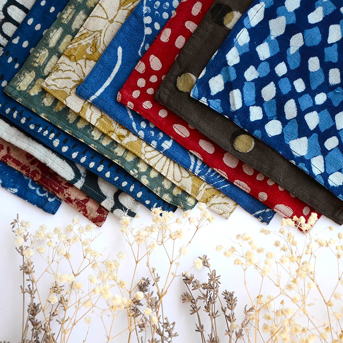 Reusable Cotton Cocktail Napkins 8x8 in (Set of 4) - Delancy