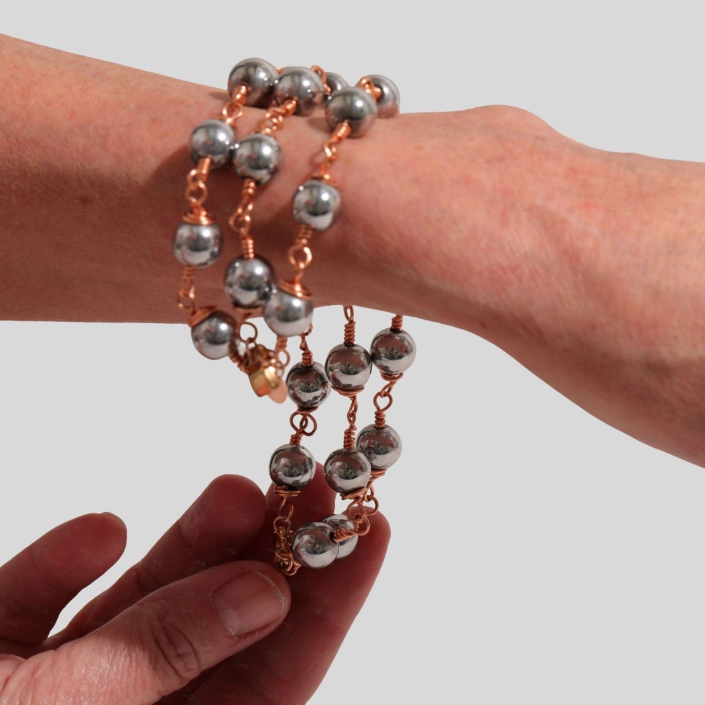 La Princesa Silver Hematite Bracelet | Magnetic Clasp