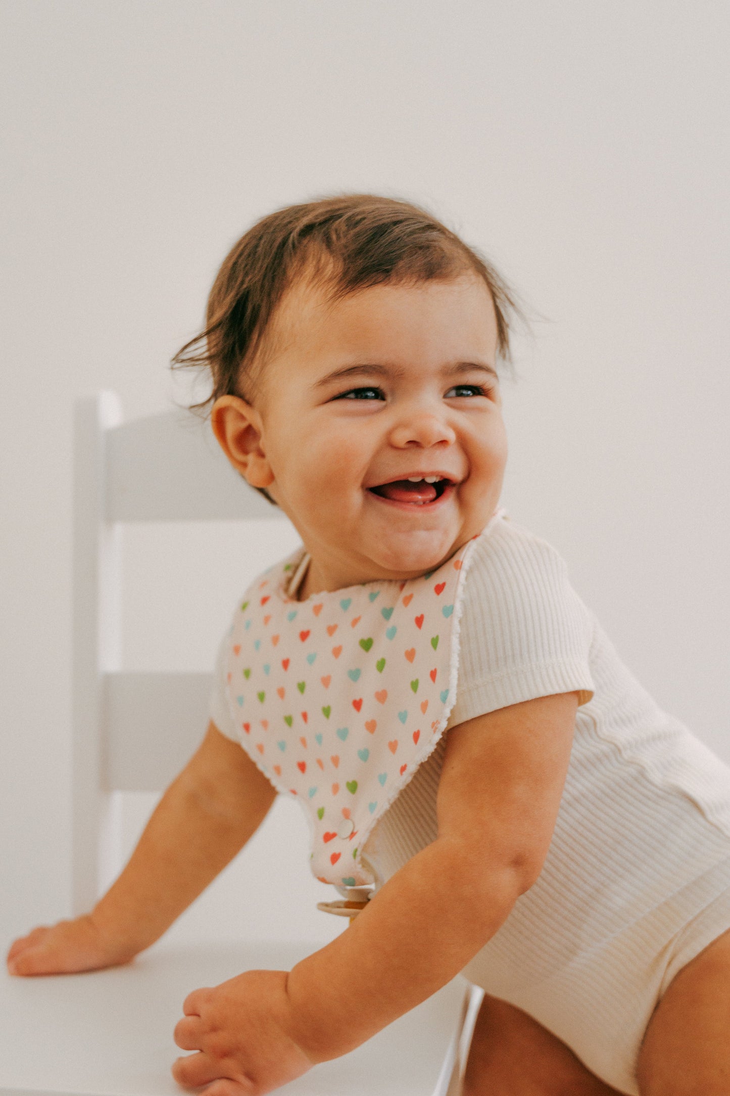 Pacifier Bib- Hearts