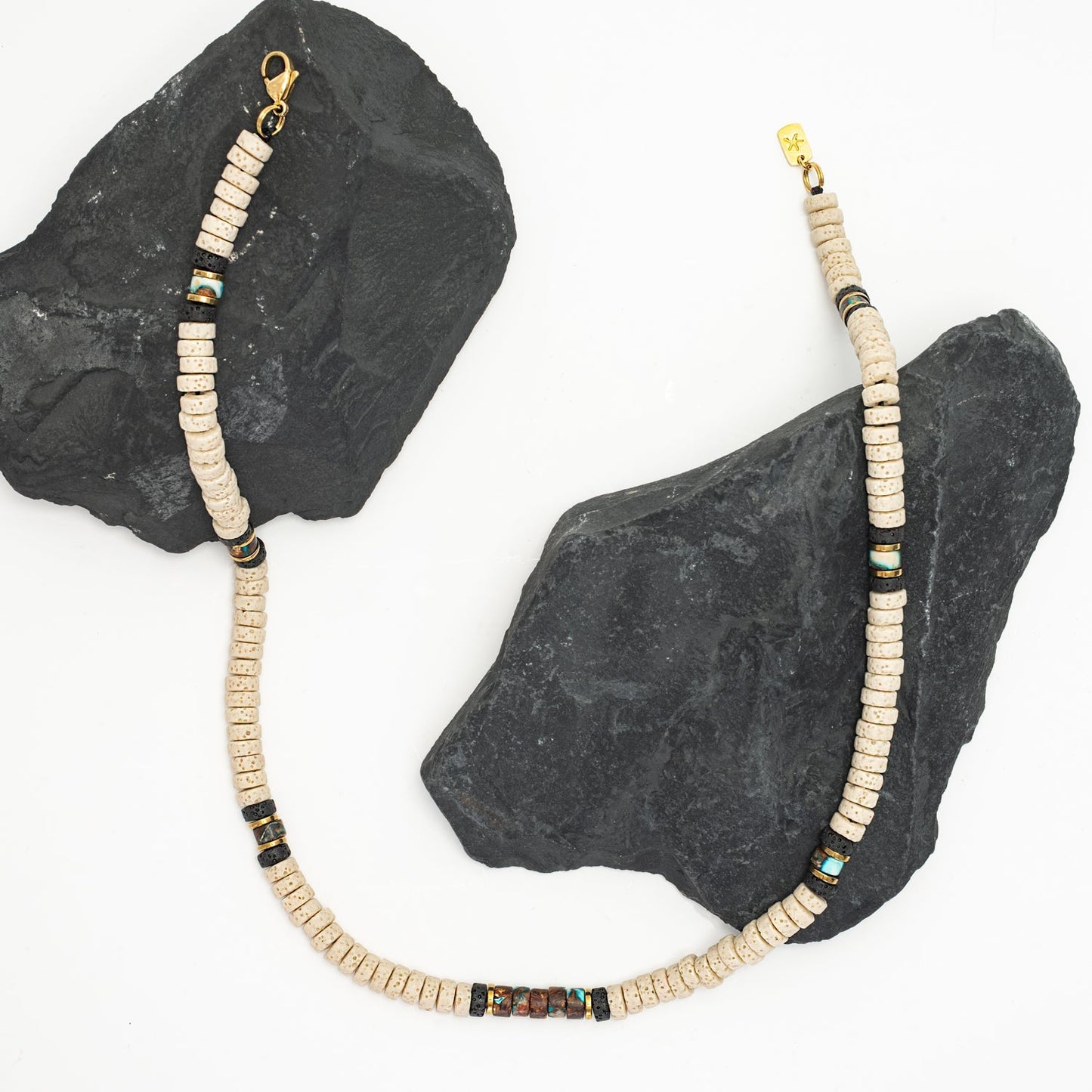 Vanguard Lava Bead Men's Necklace