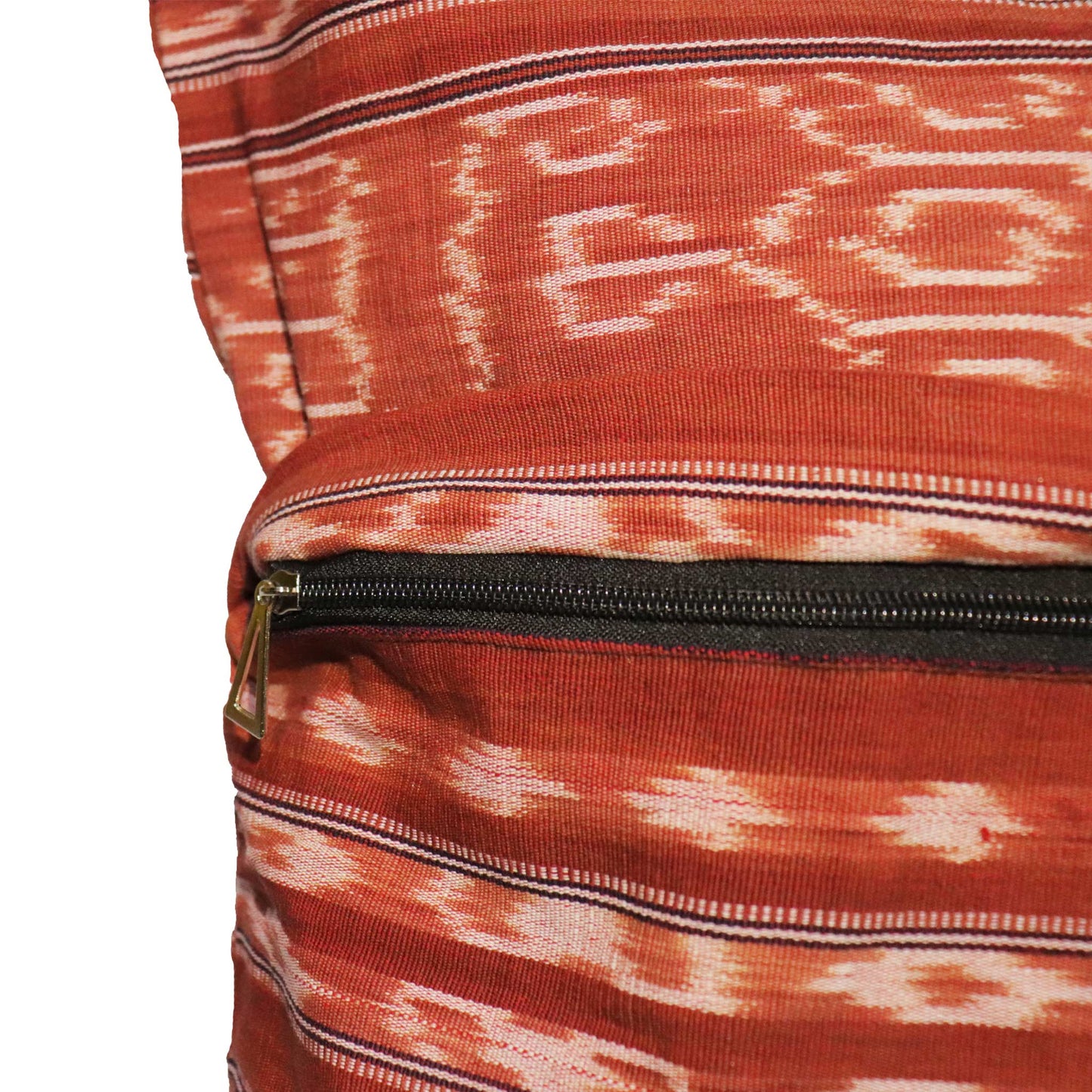 Handwoven Ikat Pillow Cover, Brown. 20 x 20 inches, Cushion Throw