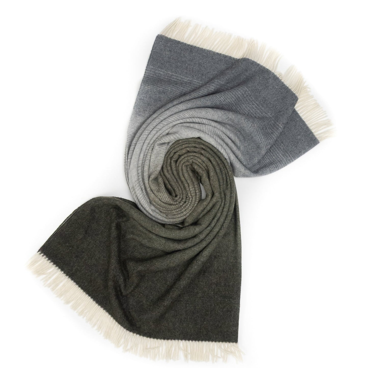 Whisper Ombre Merino Wool Throw – Moss | Prince of Scots