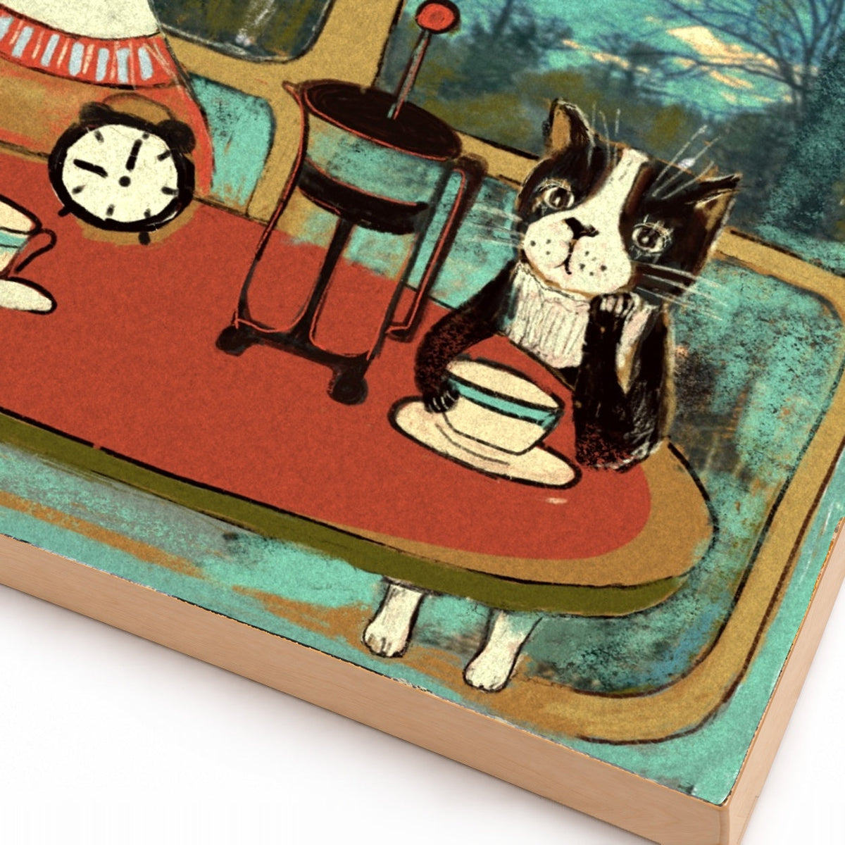 Coffee with Cat: Day Scene & Night Scene