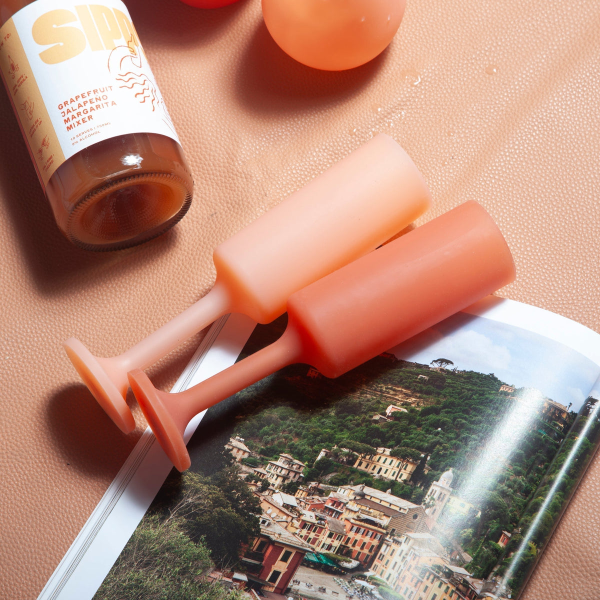 terra + peach | seff | silicone unbreakable champagne flute