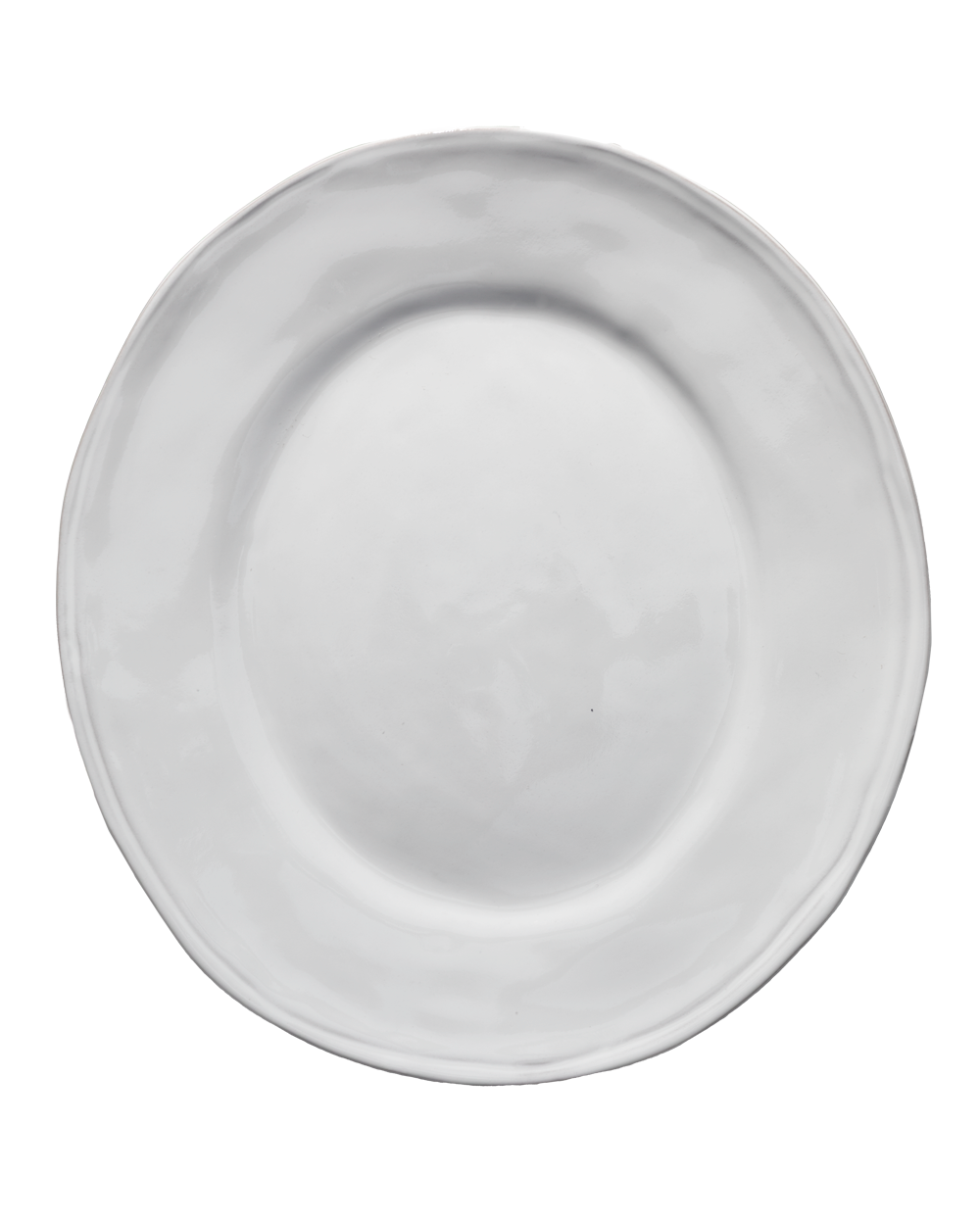 Oval Dinner Plates in Milk White - Set of 4