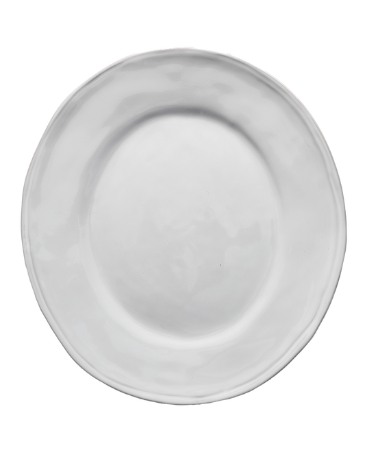 Oval Dinner Plates in Milk White - Set of 4