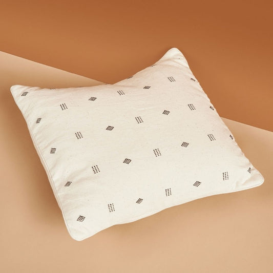 Nira White Hand Spun Organic Cotton Handloom  Pillow