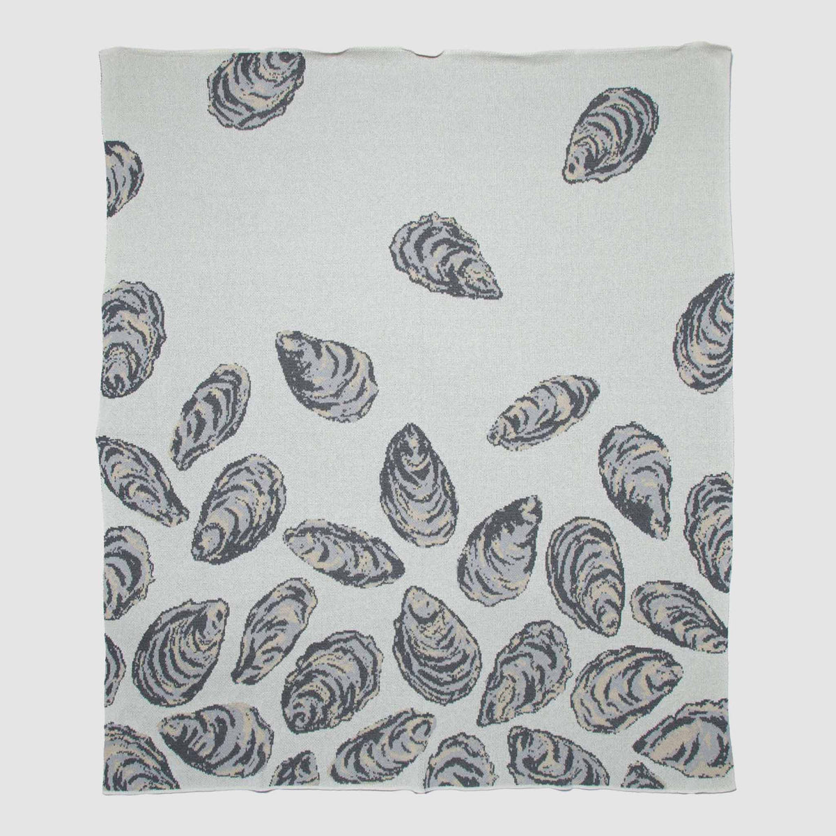 Oyster - Cotton Sustainable Knit Throw Blanket | Coastal