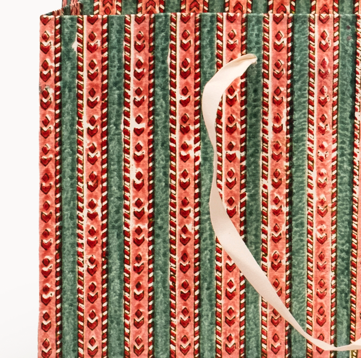 S/3 Large Crimson Gift Bags - Block Print
