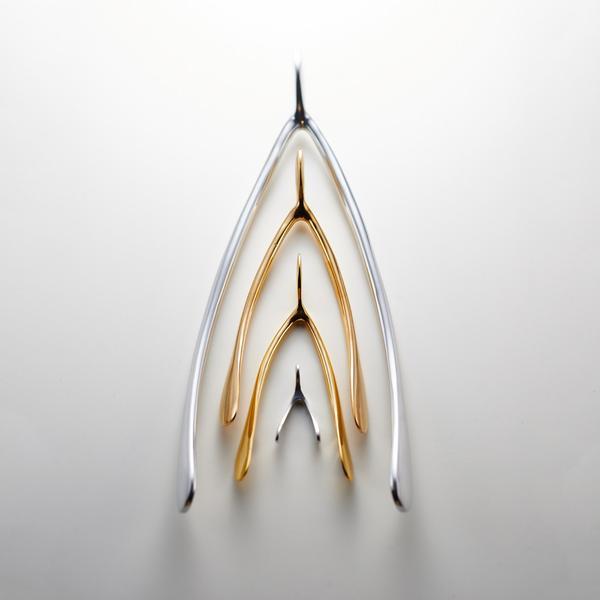 Wishbone Nut Dish Silver/Gold