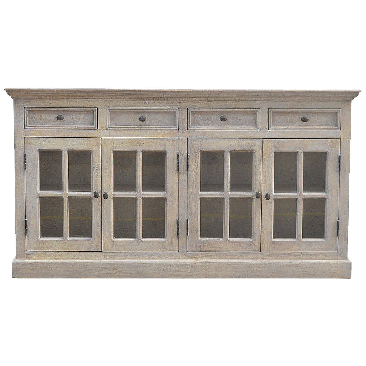Solid Wood Stone Acid Wash Glazed Sideboard