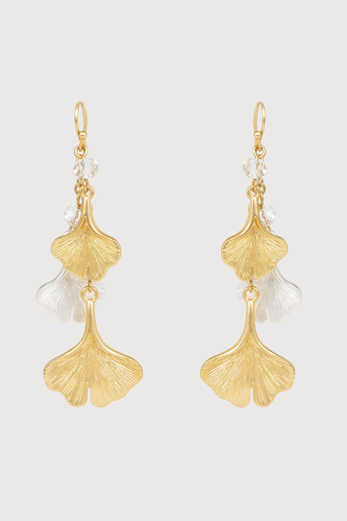 Ginkgo Leaf Drop Earrings