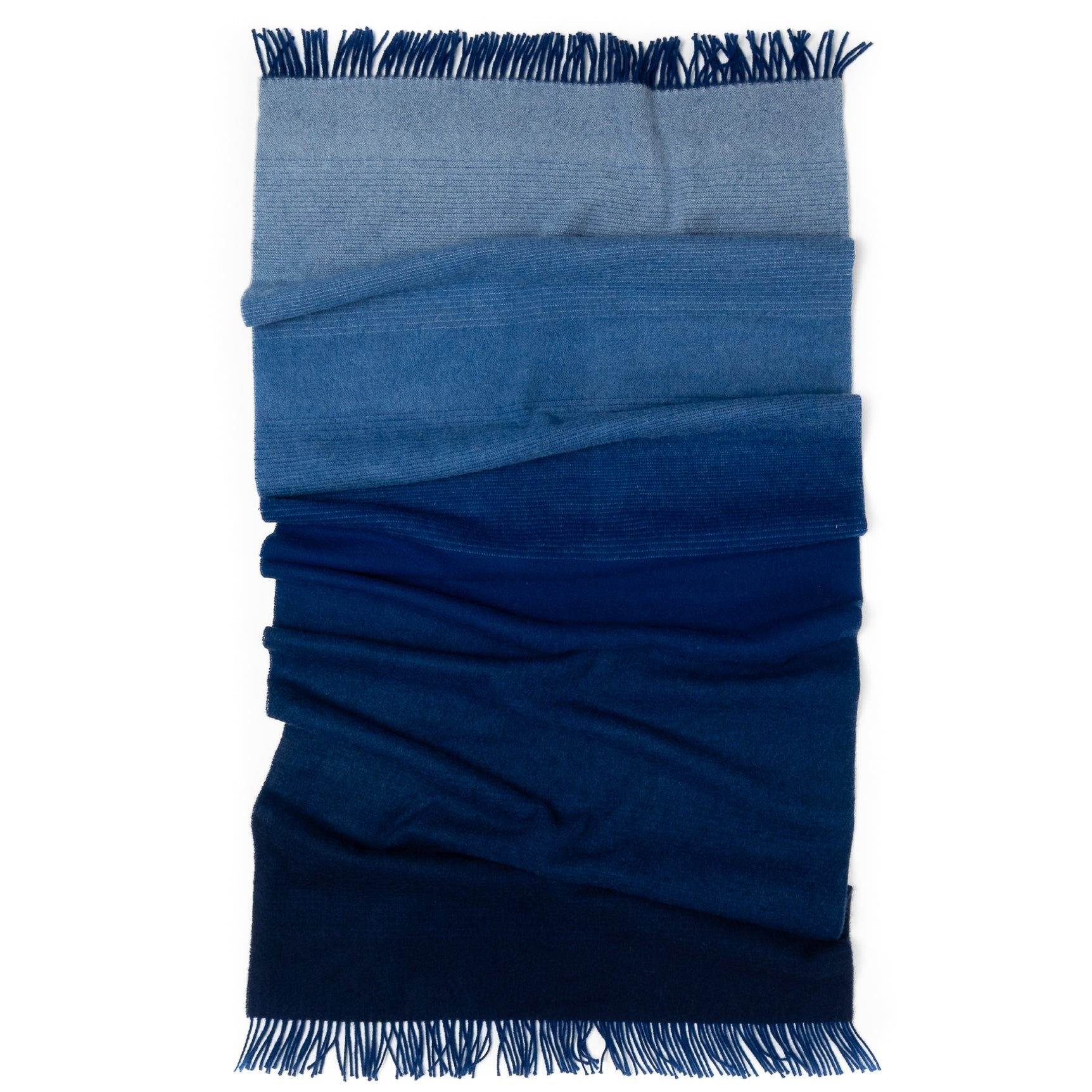 Whisper Ombre Merino Throw in Deep Water | Prince of Scots - Osadia Concept Store