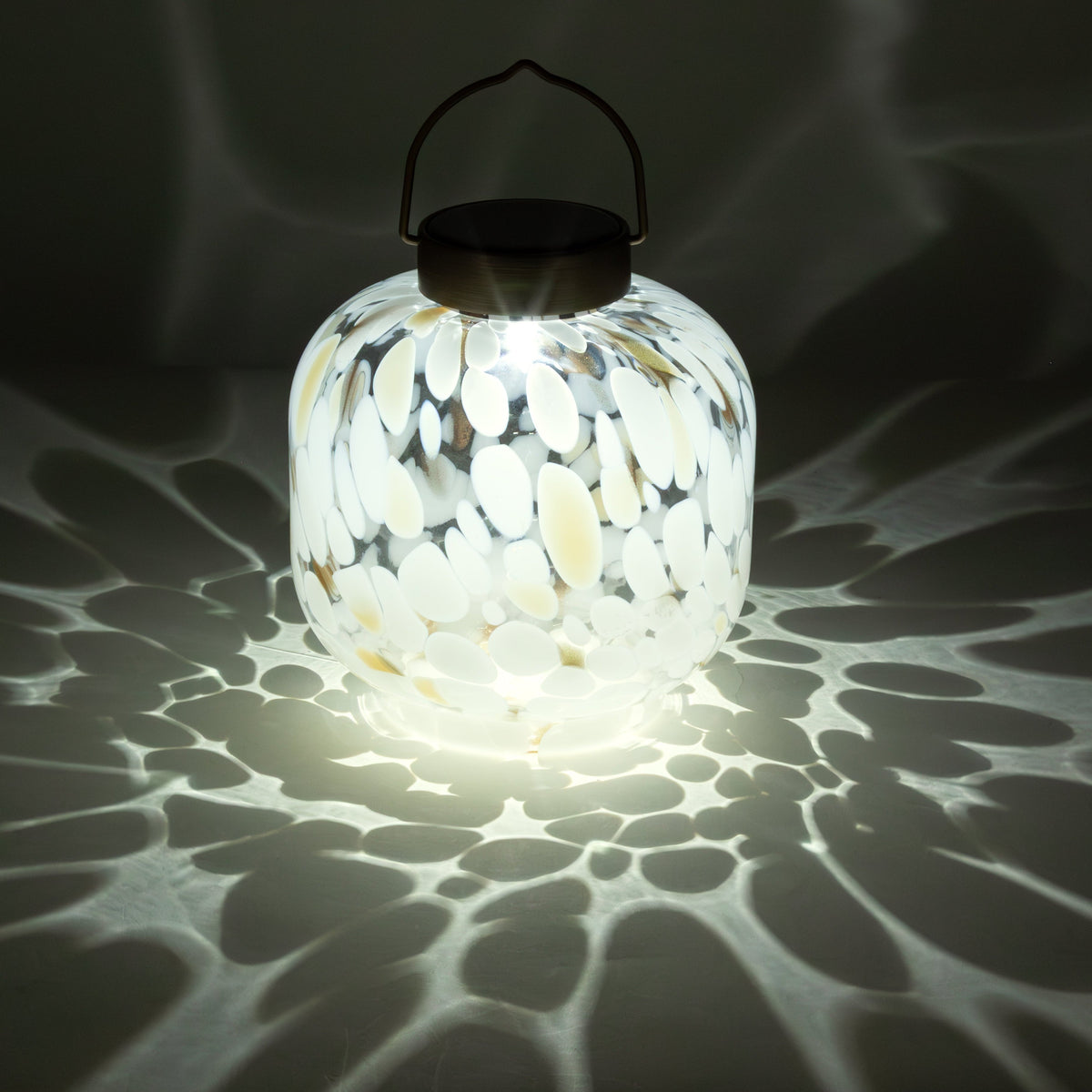 Cabin Solar Lantern 8" Handblown Glass