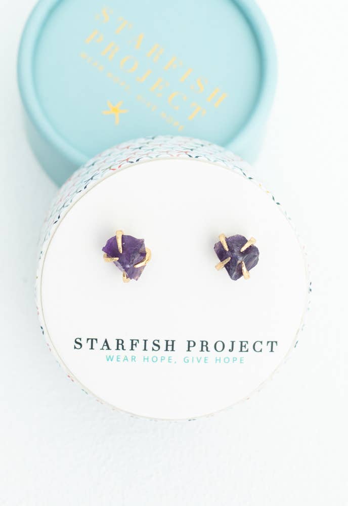 Shine Earrings in Amethyst