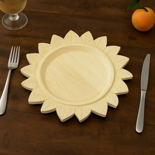 Wood Charger Plate | Handmade 13" Artisan Wooden Tableware | Elegant Dining Accent