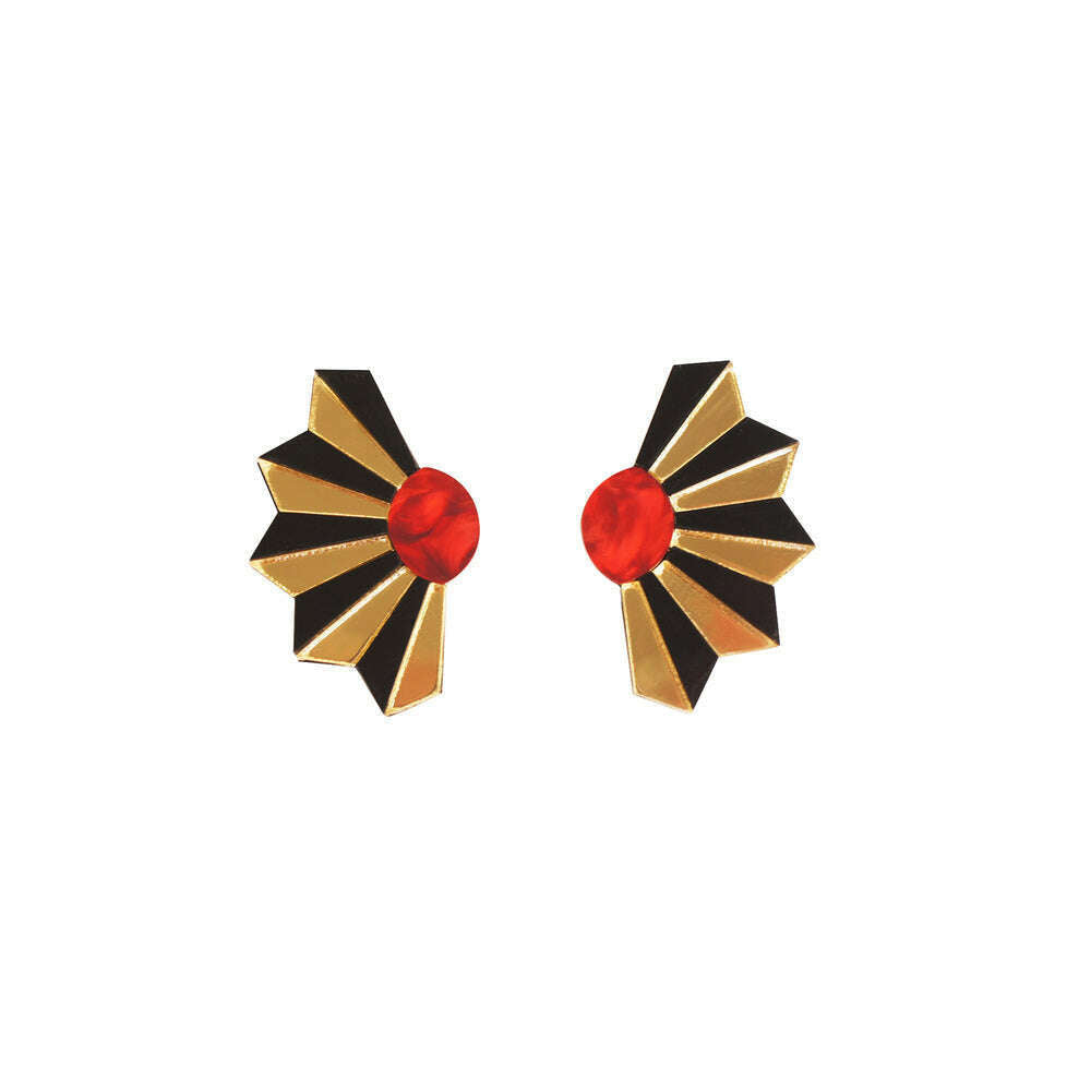Accordion Flower Earrings by Laliblue